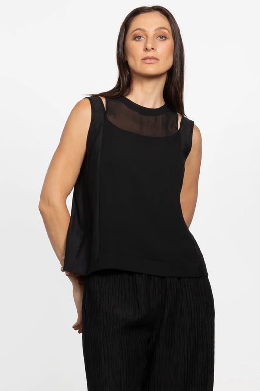 REPERTOIRE ESTELLA TOP - BLACK - THE VOGUE STORE