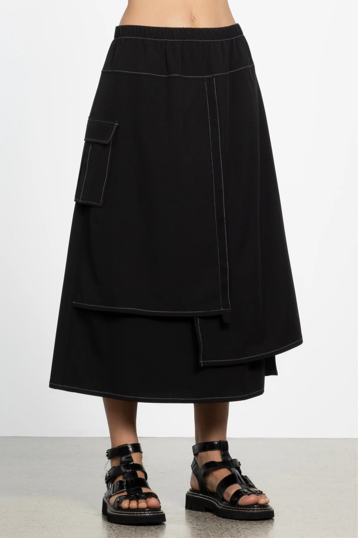 REPERTOIRE ETIENNE SKIRT - BLACK - THE VOGUE STORE