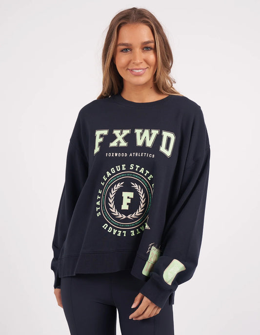 FOXWOOD GET THERE CREW - NAVY - THE VOGUE STORE