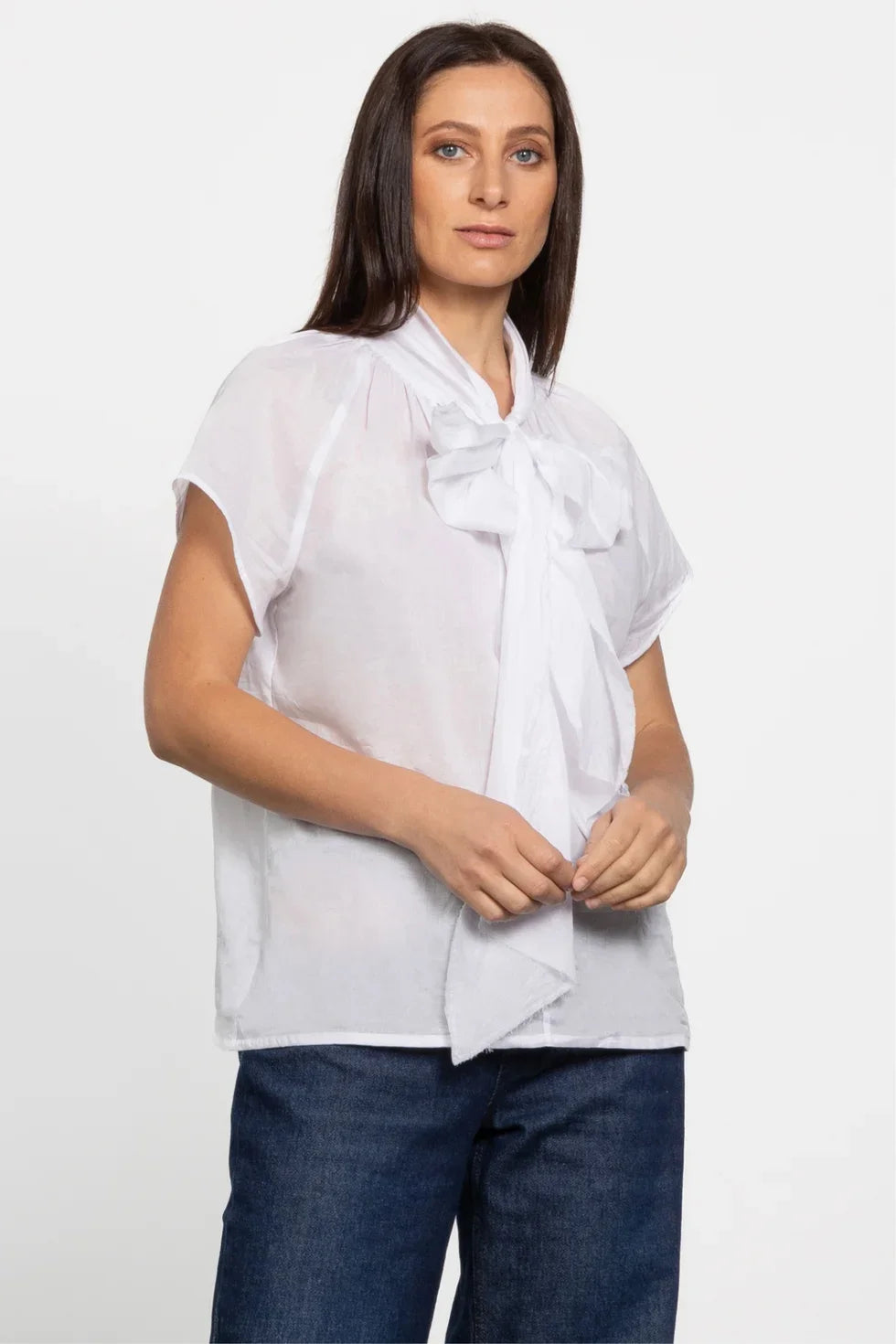 REPERTOIRE GRACEN BLOUSE - WHITE - THE VOGUE STORE