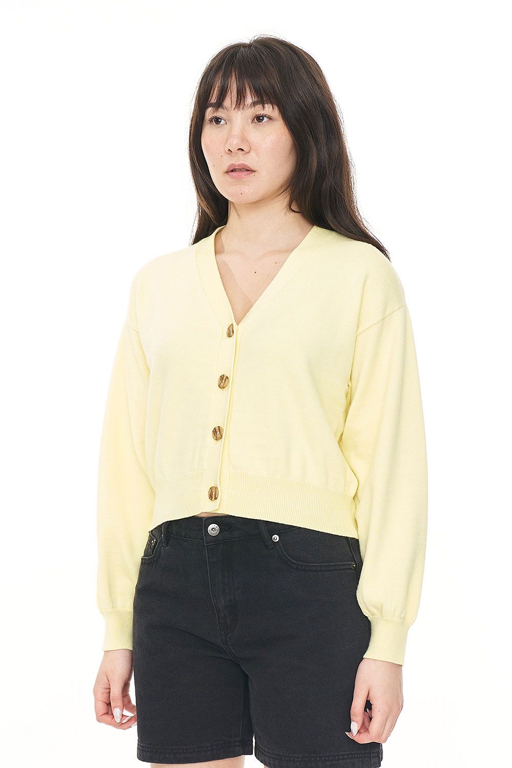 HUFFER BIBI KNIT CARDIGAN - LIMONCELLO - THE VOGUE STORE