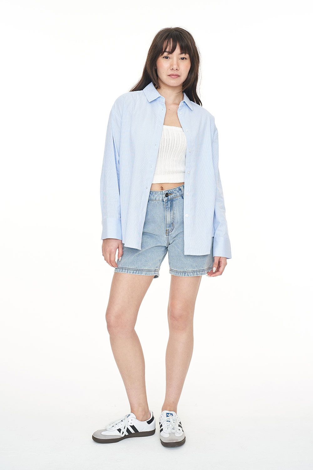 HUFFER CRUISE DAY SHIRT - BLUE HAZE/CHALK - THE VOGUE STORE