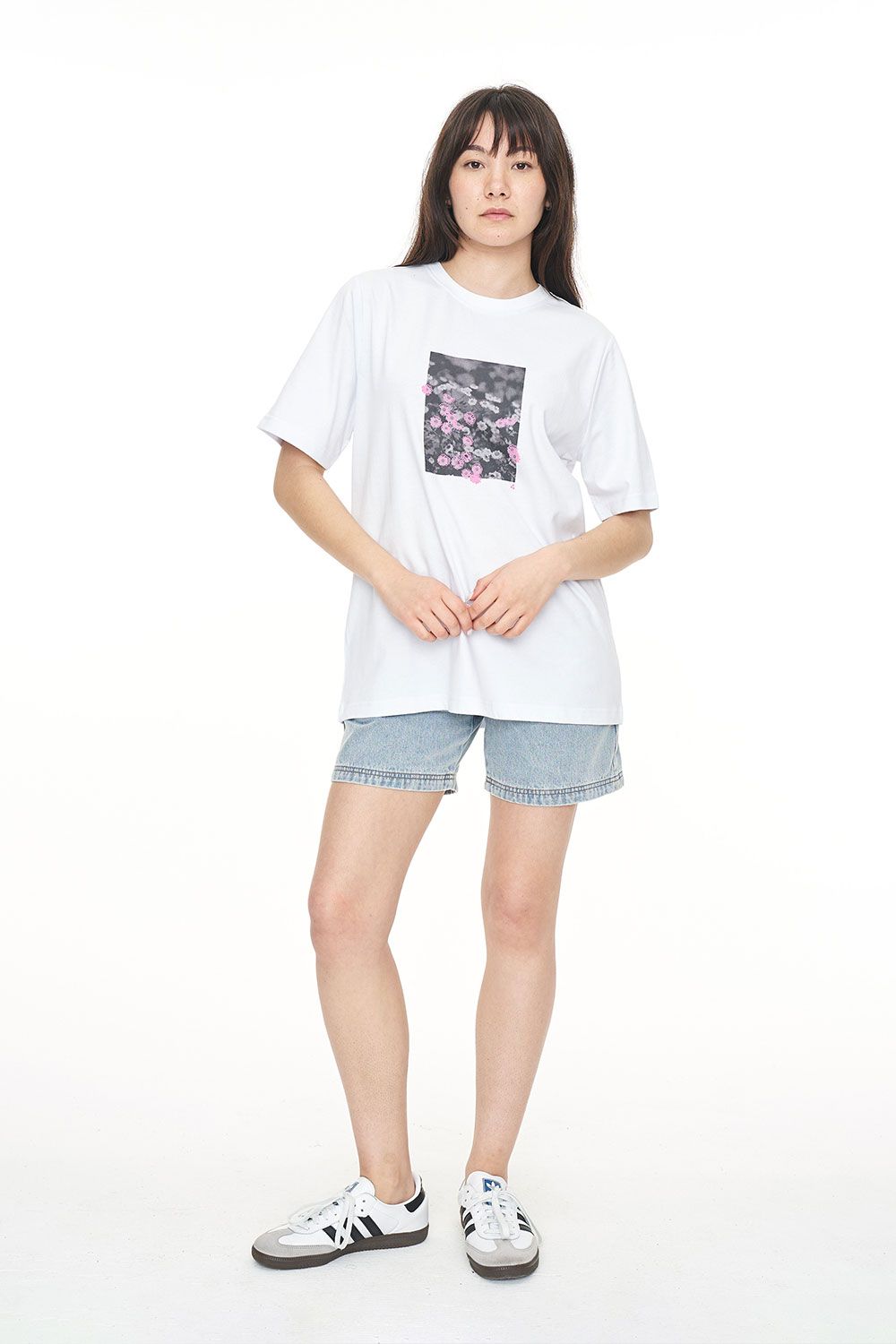 HUFFER RELAX TEE 220/FLOWER BED - WHITE - THE VOGUE STORE