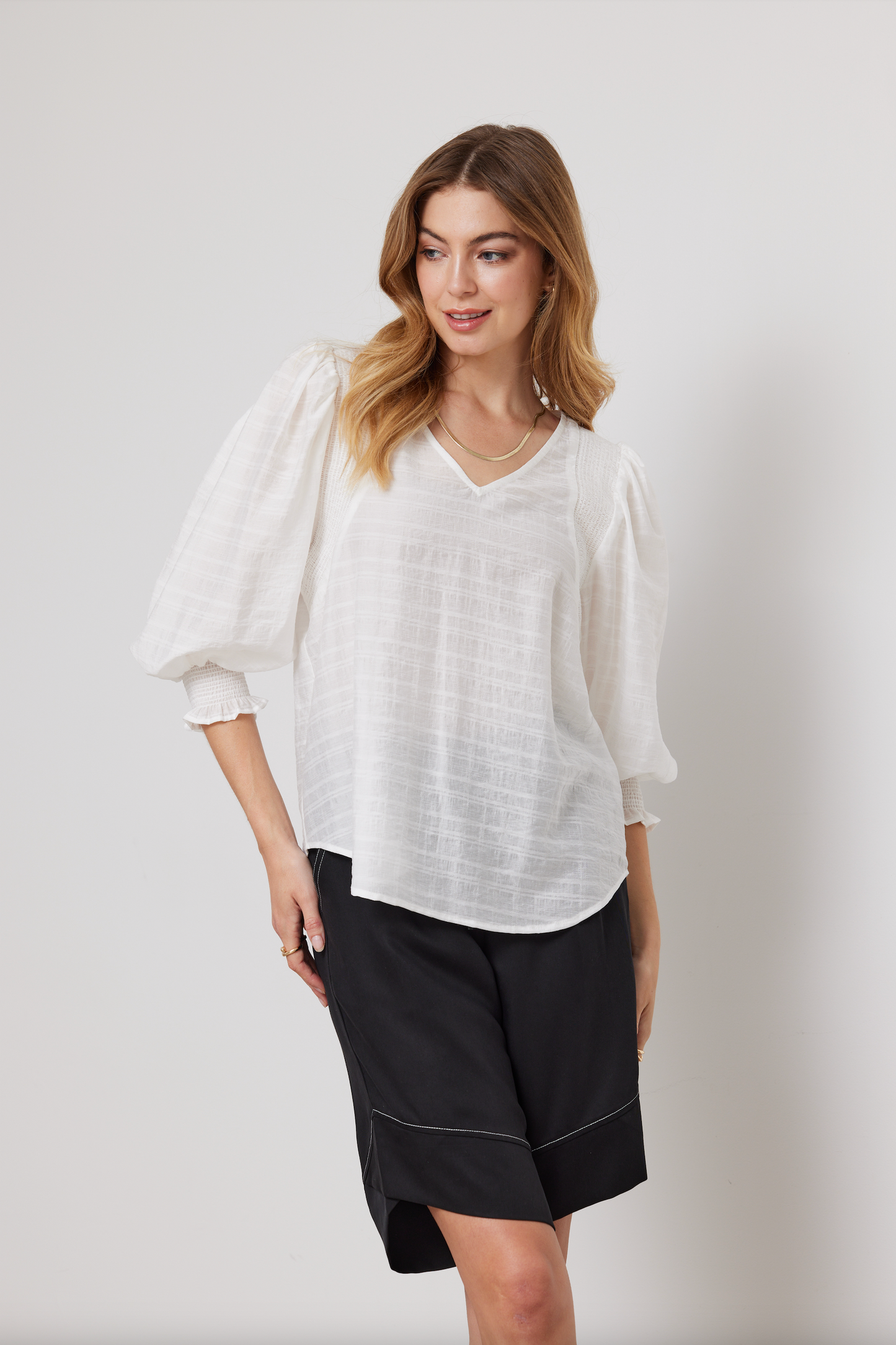 DUO MINET TOP - WHITE - THE VOGUE STORE