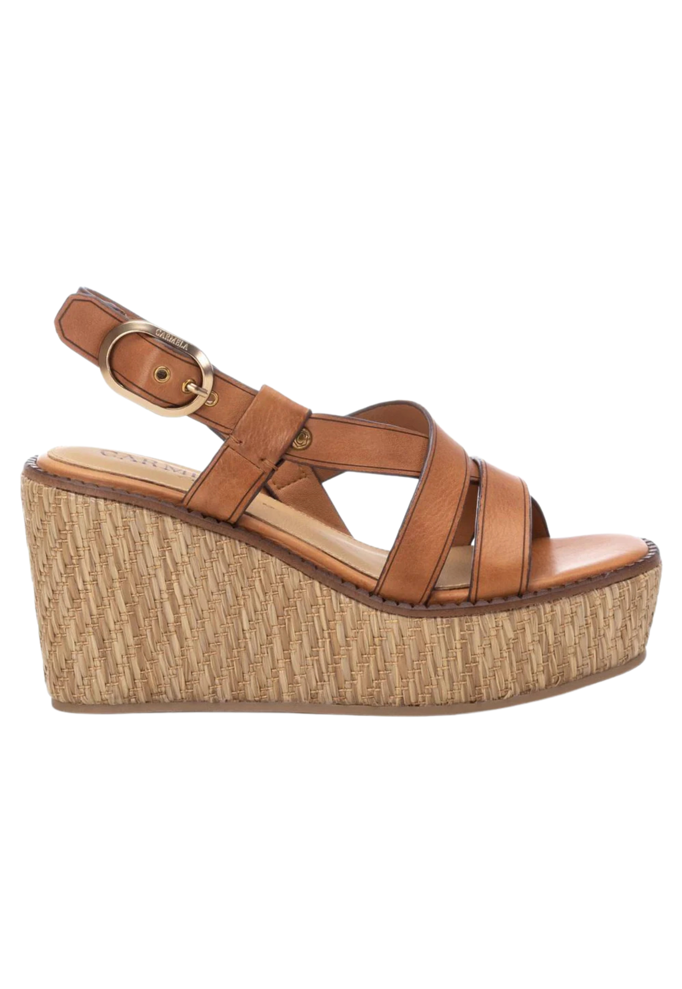 CARMELA WEDGE - CAMEL - THE VOGUE STORE