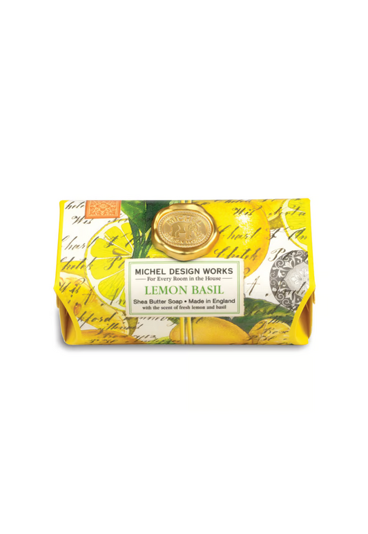 MICHEL DESIGN WORKS LEMON BASIL LARGE SOAP BAR - THE VOGUE STORE