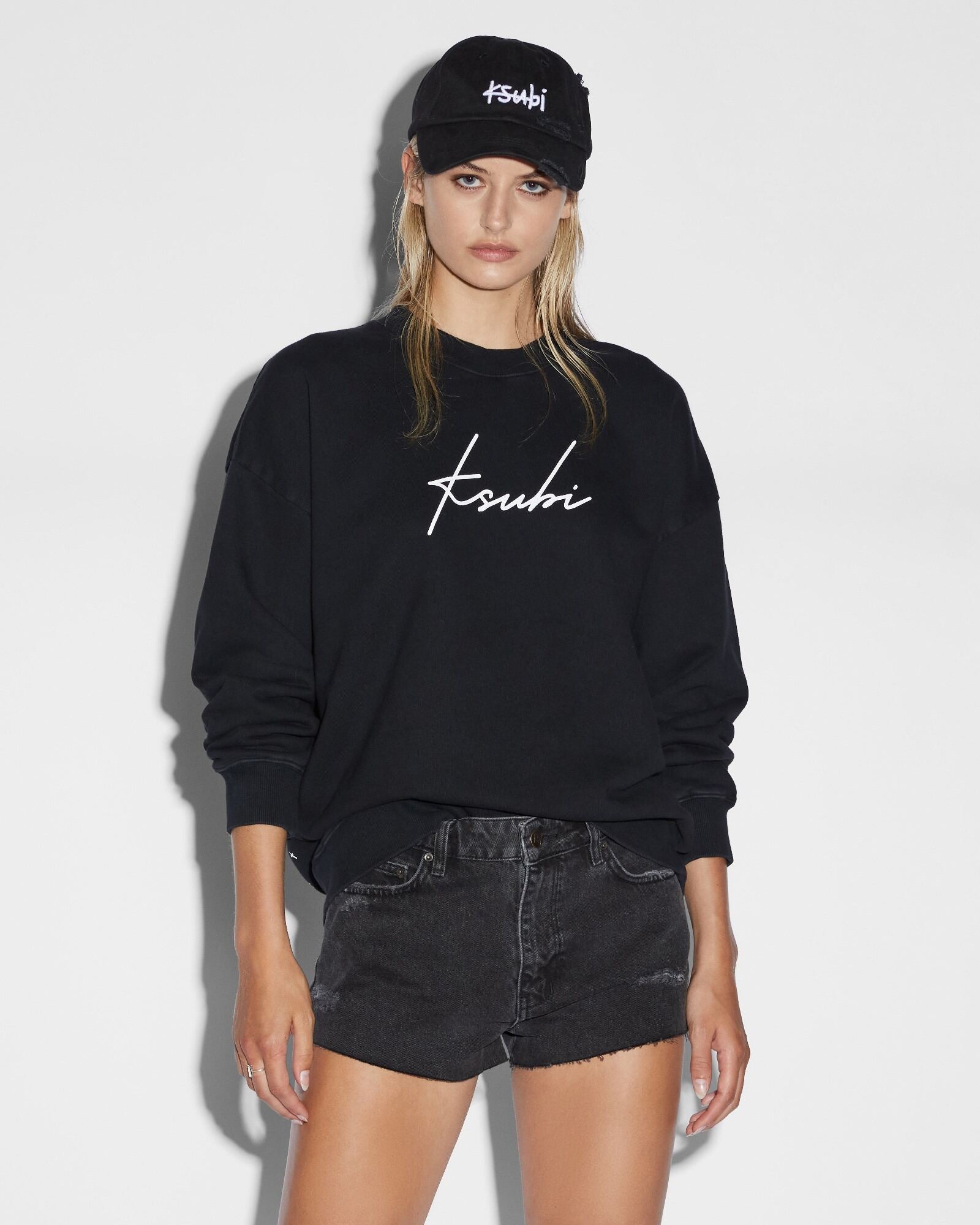 KSUBI SCRIPT OH G CREW - BLACK - THE VOGUE STORE