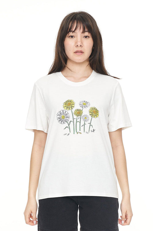 HUFFER CLASSIC TEE 170/DAISY CHAIN - CHALK - THE VOGUE STORE