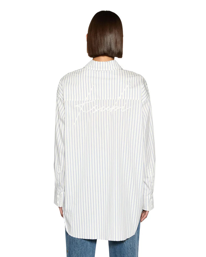 KSUBI OVERSIZED SHIRT BLUE STRIPE - BLUE - THE VOGUE STORE