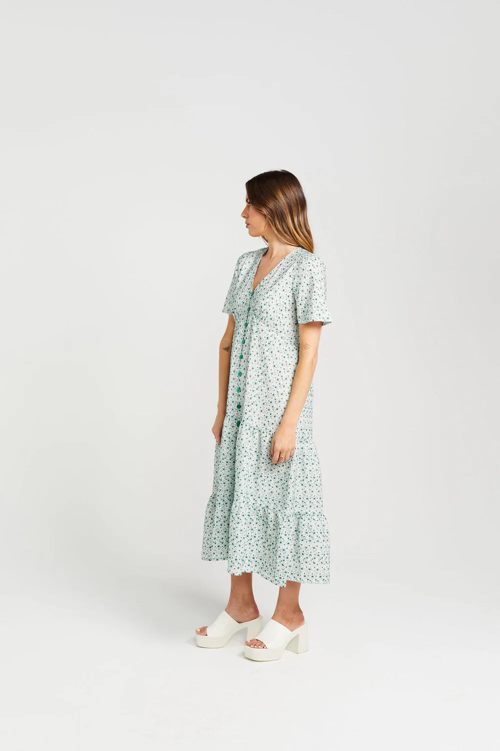 THING THING HAPPY DAYS DRESS - MALACHITE BLOOM - THE VOGUE STORE