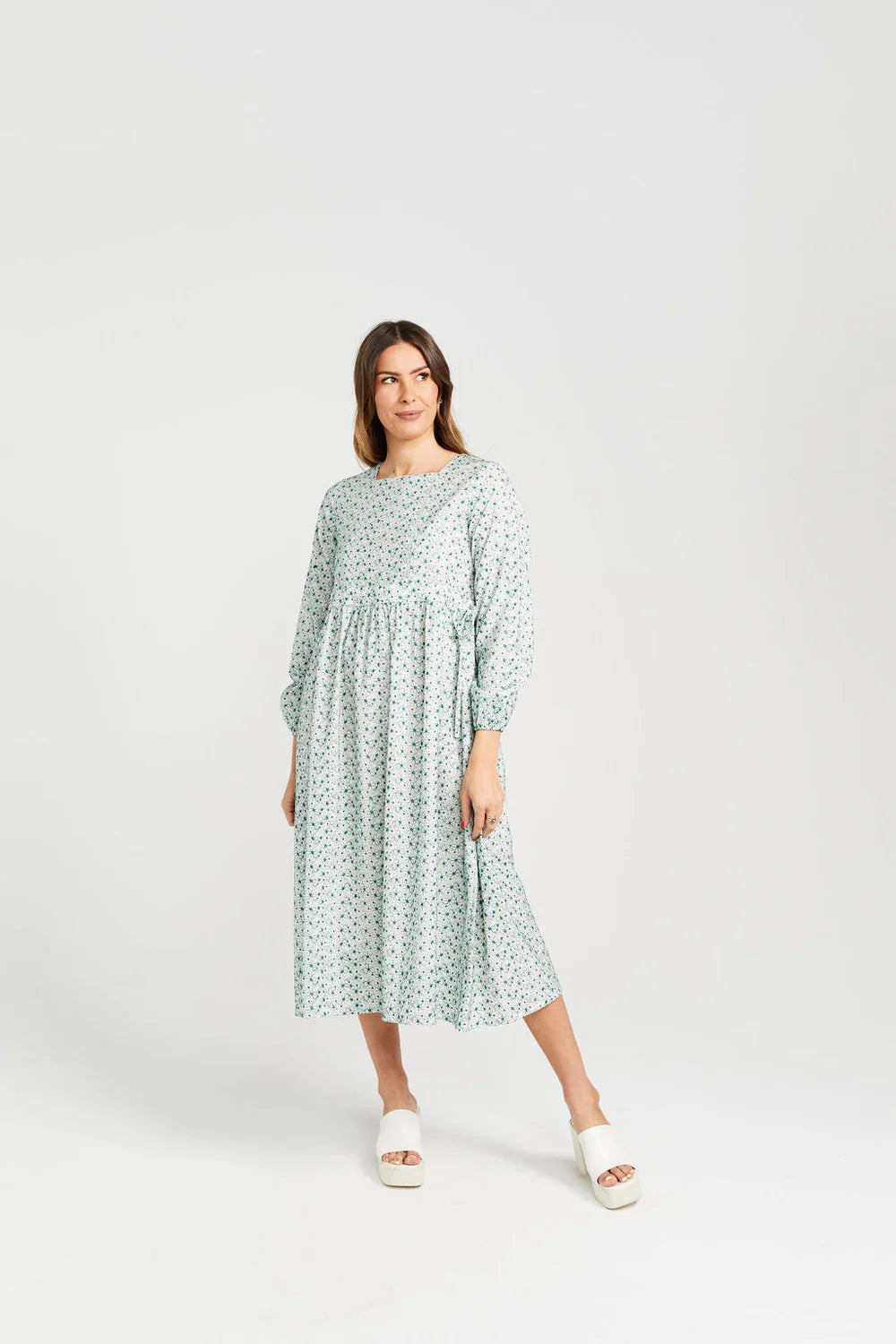 THING THING NELLIE DRESS - MALACHITE BLOOM - THE VOGUE STORE