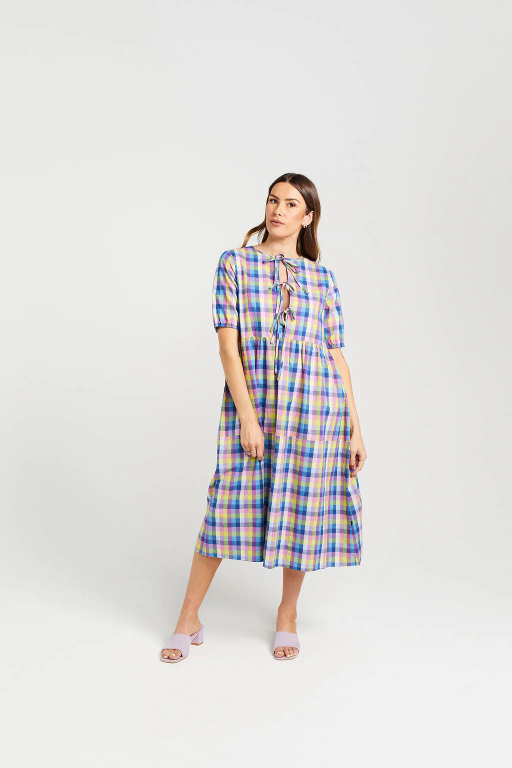 THING THING TIE UP LEAH DRESS - SUMMER PICNIC - THE VOGUE STORE