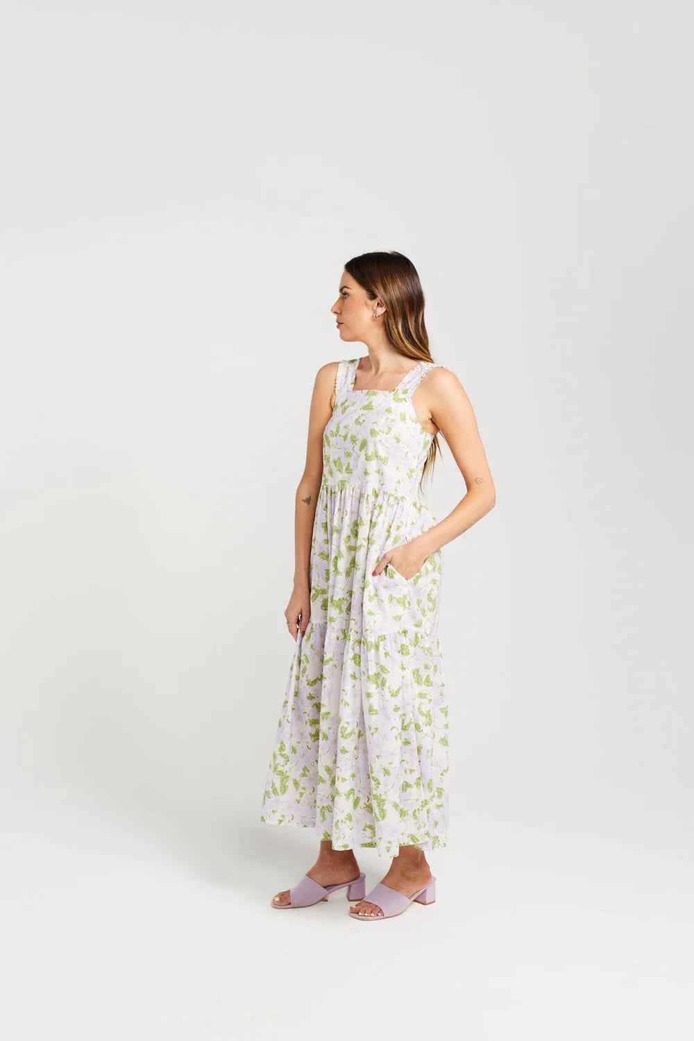 THING THING ZIGGY-ZAG DRESS - PAINTED GARDEN - THE VOGUE STORE