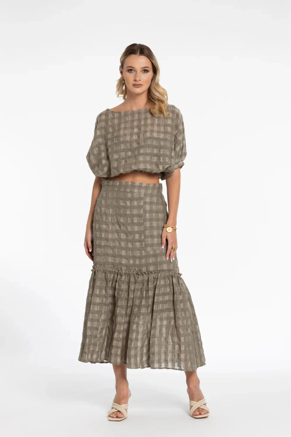 STYLE X LAB TAKE A CHANCE SKIRT - OLIVE - THE VOGUE STORE