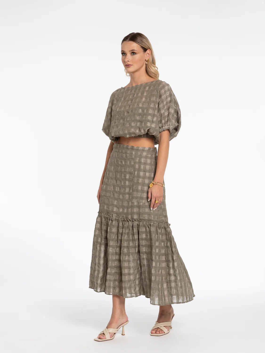 STYLE X LAB TAKE A CHANCE SKIRT - OLIVE - THE VOGUE STORE